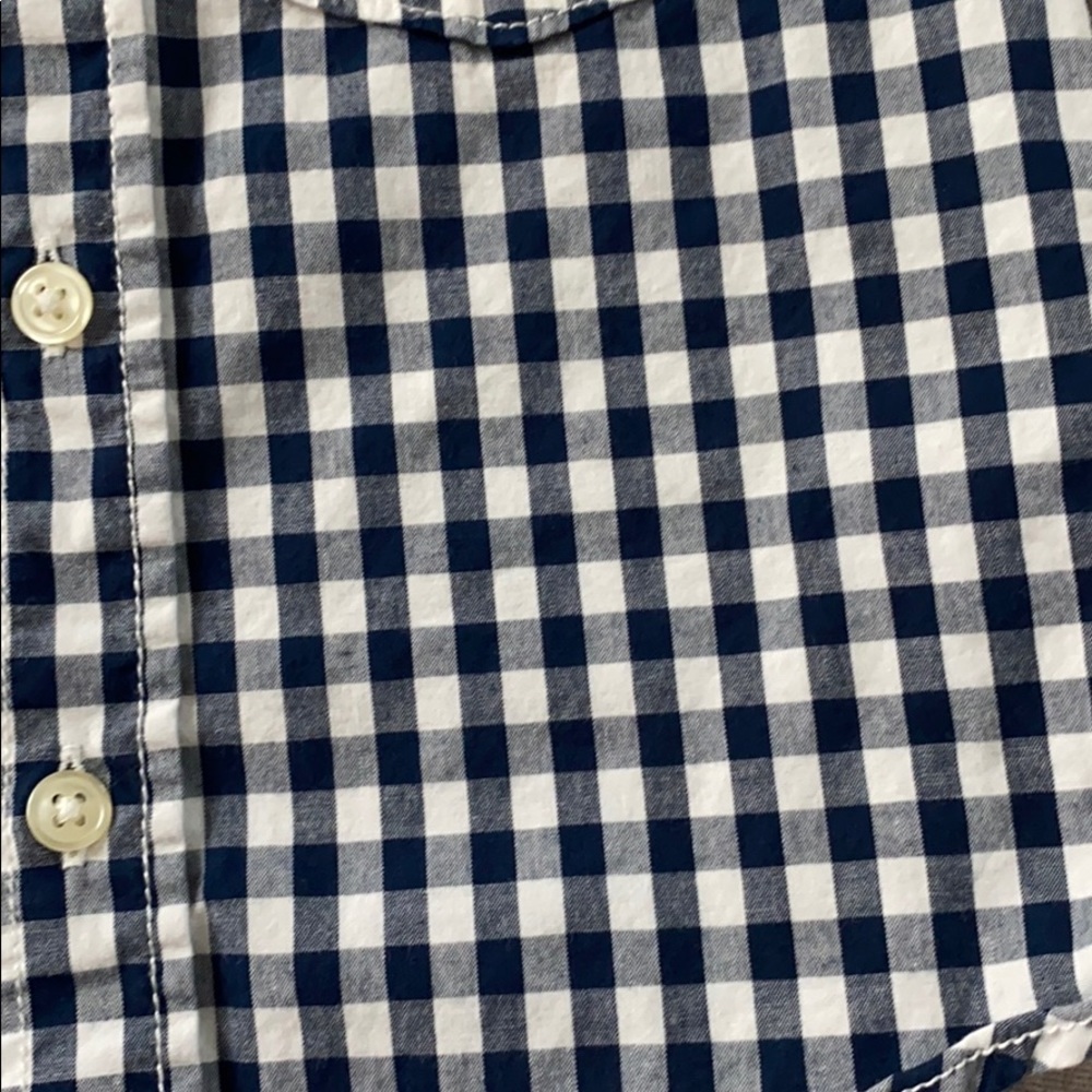 Baby Gap boy’s navy checkered button down shirt - Picture 2 of 2